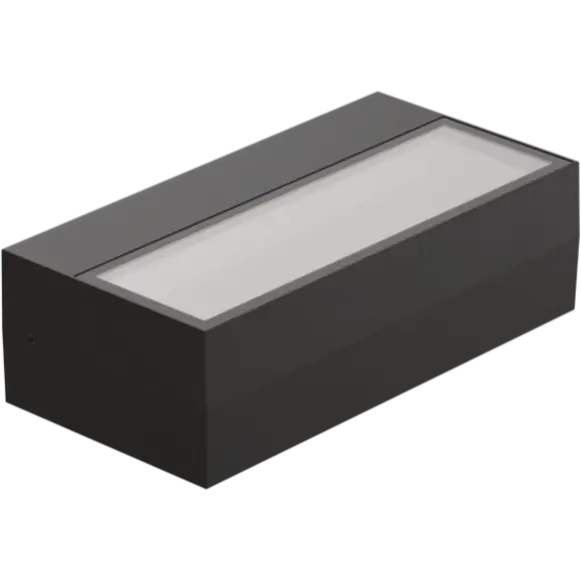 PURE 10W Rectangle Wall Light - Black-PLWLDB10