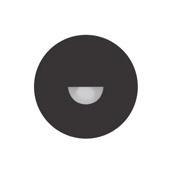 Pure Magnetinc Faceplate for Pure Indoor Step Light Ø55mm Diameter Semi-Round Optics Black