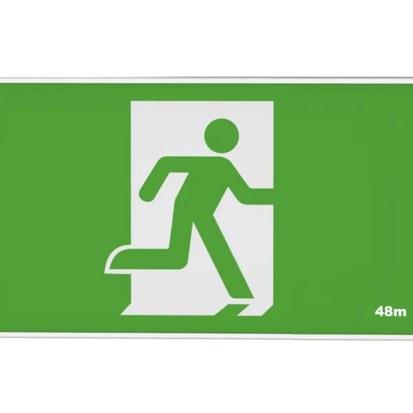 Pure Jumbo Surface Mount Exit Light 48M Single Sided 5W   Maintained IP20