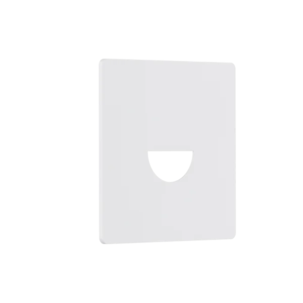 Pure Magnetinc Faceplate for Pure Indoor Step Light 55 x 55mm Semi-Round Optics White