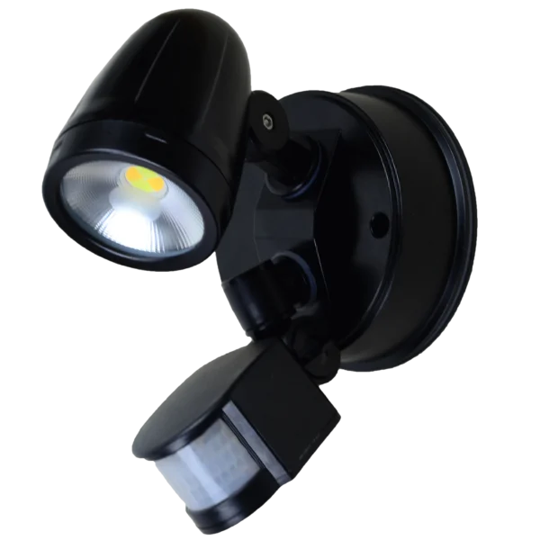Pure Single Outdoor Spot Light with Sensor 13W Black