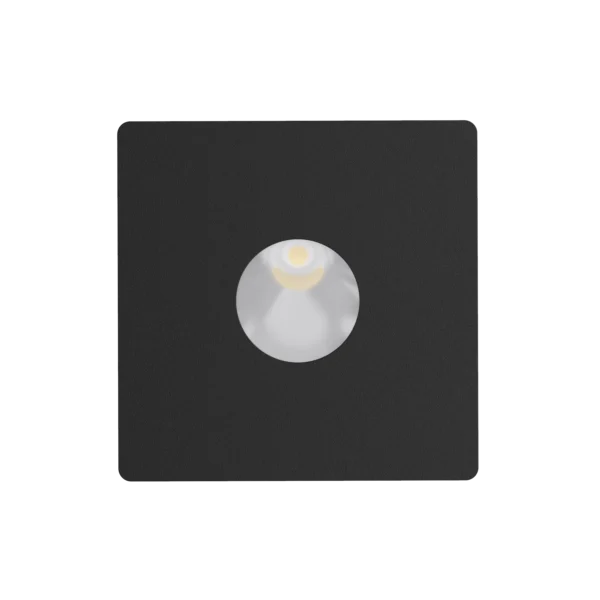 Pure Magnetinc Faceplate for Pure Indoor Step Light 55 x 55mm Round Optics Black