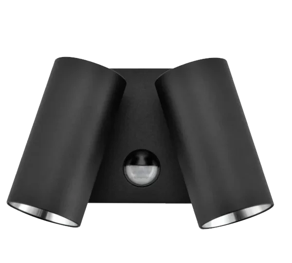 Pure Twin Luxe Outdoor Spot Light with Sensor 16W Black