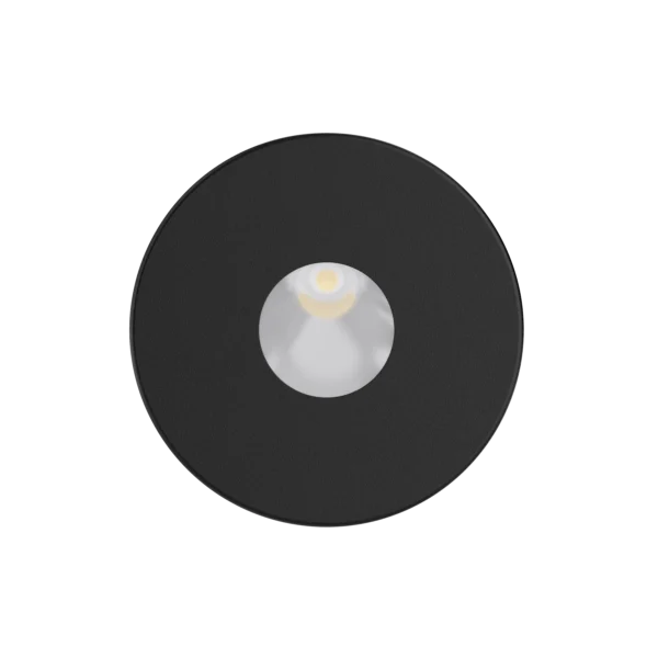 Pure Magnetinc Faceplate for Pure Indoor Step Light Ø55mm Diameter Round Optics Black