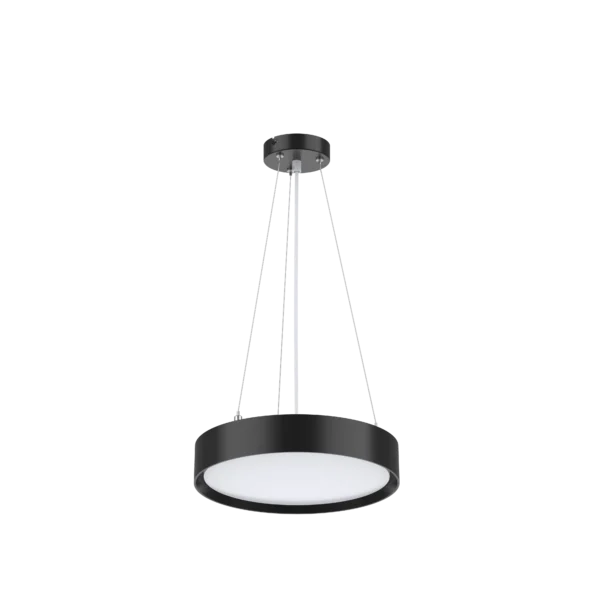 Suspension Kit with Ceiling Rose for Pure Platinum Oyster Lights Black