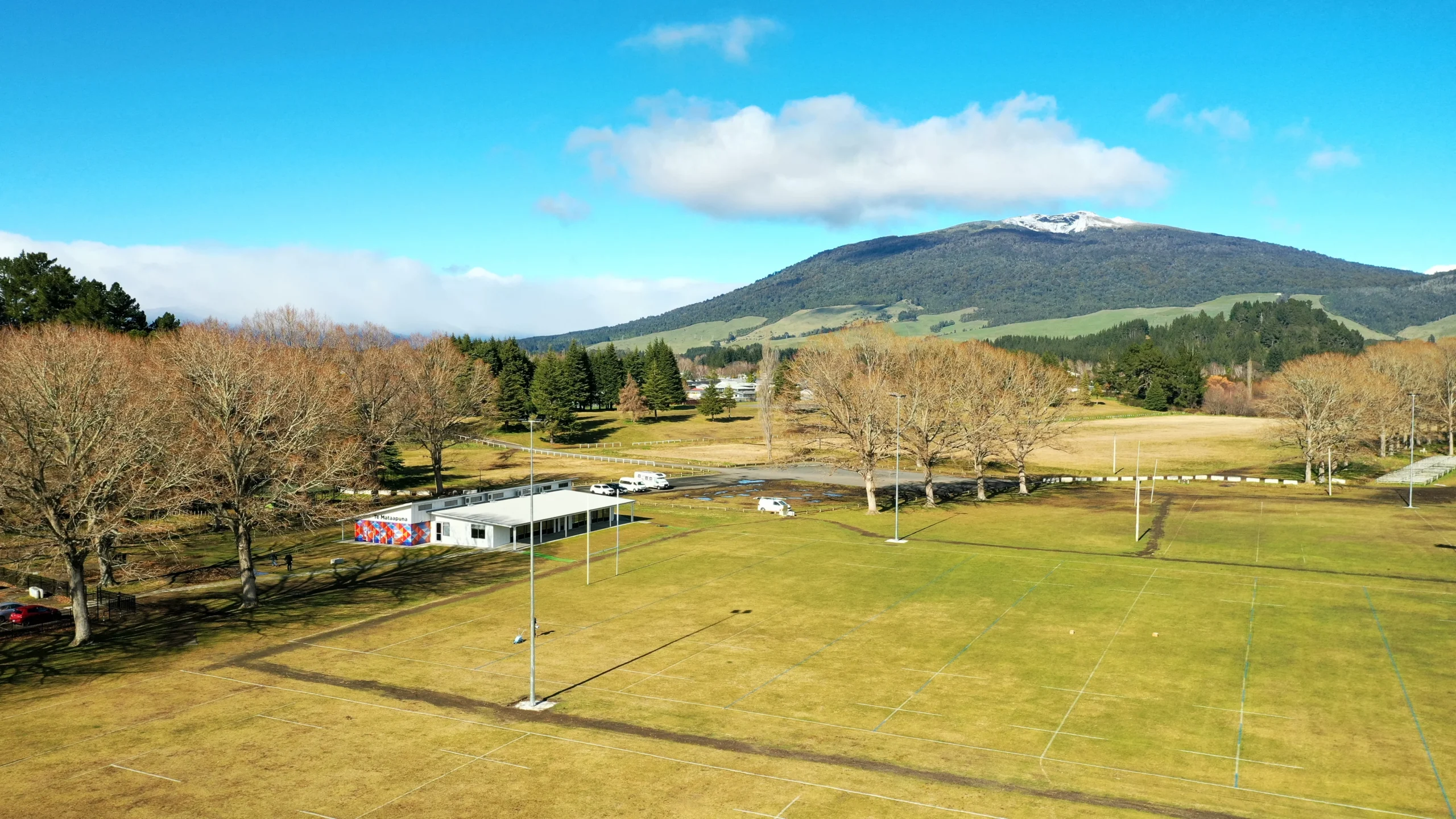 Sports lighting project in New Zealand Porrit Stadium